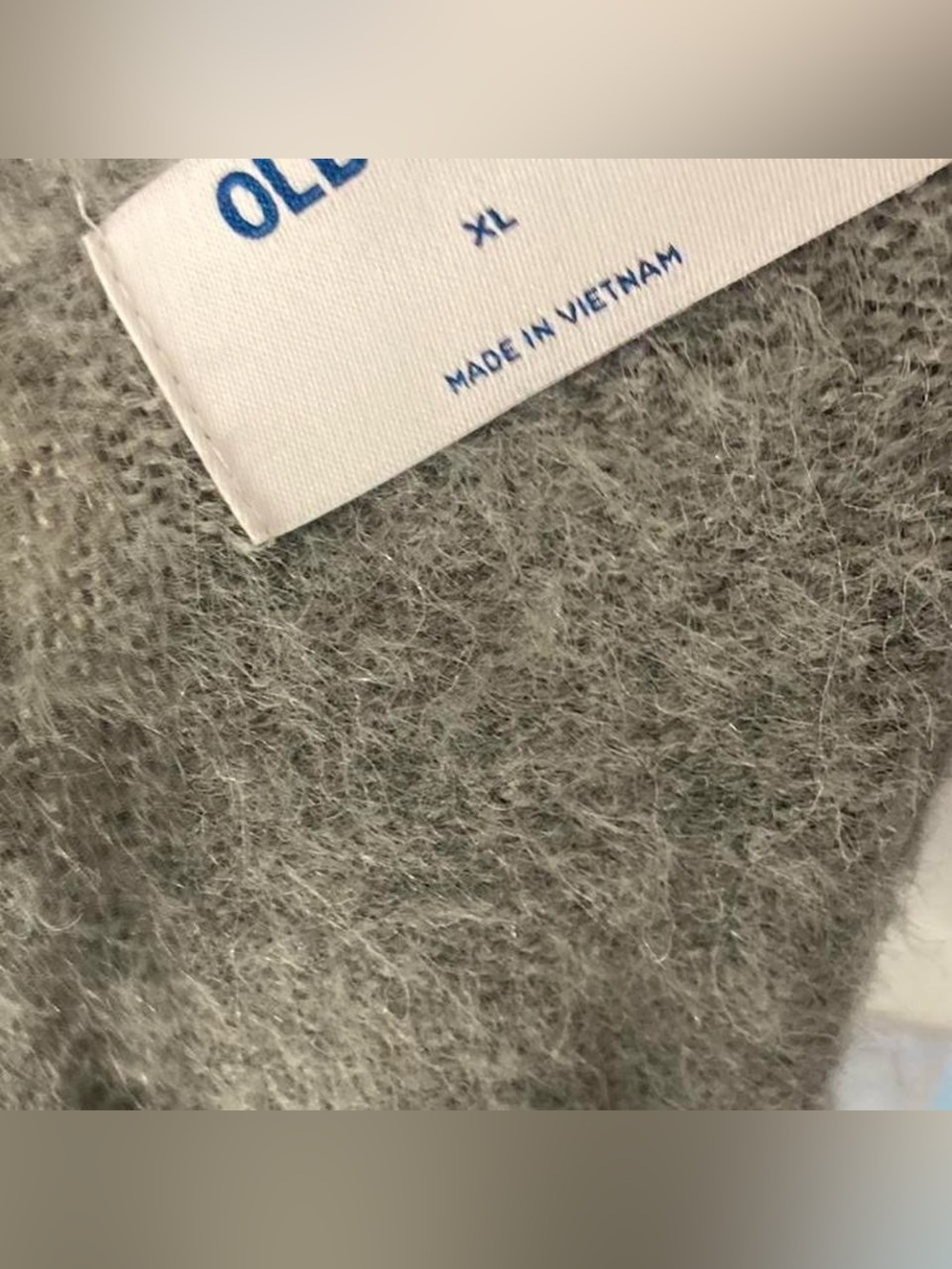 Old Navy grey faux fur sweater Size XL #knitwear - Picture 3 of 4